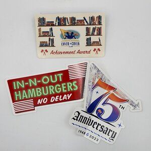 In-N-Out Burger Stickers Cover To Cover Achievement Award No Value Gift Card 2